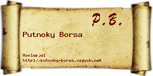 Putnoky Borsa névjegykártya